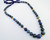 Natural Lapis and Real 22K Gold Beads Necklace strand 