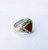 Vintage Solid Silver Red Onyx Gemstone Ring 