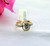 18K Solid Gold Marked Real Diamond Engagement Ring Fine Gift Jewelry 574