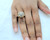 18K Solid Gold Marked Real Diamond wedding Engagement Ring Fine Gift Jewelry 574-133