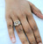 18K Solid Gold Marked Real Diamond wedding Engagement Ring Fine Gift Jewelry 574-143