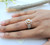 18K Solid Gold Marked Real Diamond wedding Engagement Ring Fine Gift Jewelry 574-167