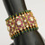 18K Solid Gold Kundan Meena Fine Bracelet Cuff Wedding Jewelry