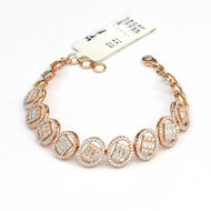 18K Gold Link Chain Bracelet fine Jewelry-233