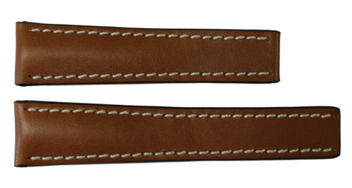 24x20 Cognac Genuine Soft Calf Leather Watch Band for Breitling | OEMwatchbands.com