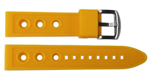 22x20 Orange Rubber Rally Watch Strap for Breitling (Racing Style) | OEMwatchbands.com