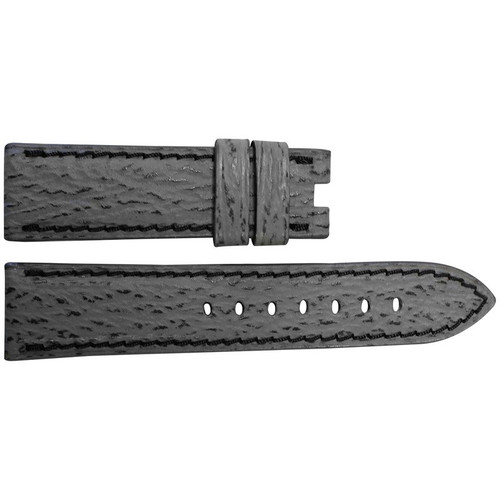 22mm Grey Shark Watch Strap with Black Stitching for Panerai Deploy | OEMwatchbands.com