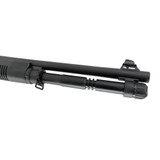 Close-up of barrel on the MAC 1014 12 gauge semi-automatic shotgun