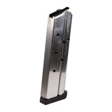 Extended base 1911 10mm stainless magazine, side view