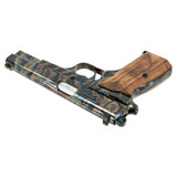  Top-down close-up of Inglis GP-35 slide serrations, rear sight cut, and case-hardened finish