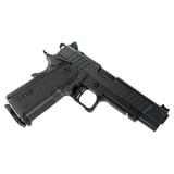 Close-up of Tisas 1911 Duty B9R skeletonized hammer and trigger