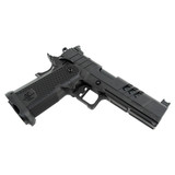 Close-up of forged steel frame and skeletonized trigger