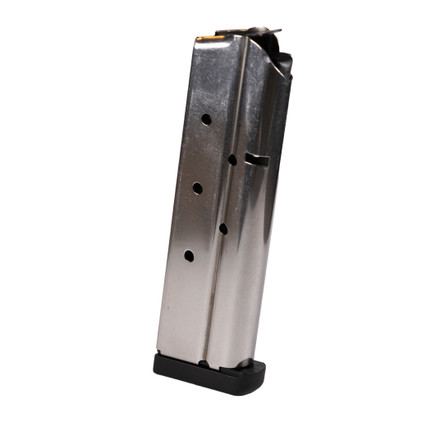 Top-down view of 8-round 1911 extended base magazine Top-down view of 8-round 1911 extended base magazine