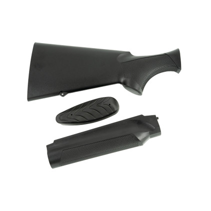 Full furniture set laid out showing stock and forend components