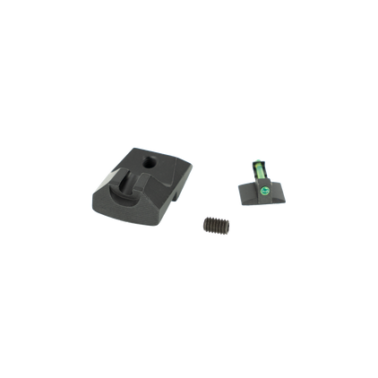 1911 green fiber optic front sight close-up