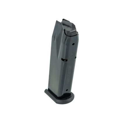 Left side close-up of PX-9 Carry Magazine 9MM/15RD with matte black finish Left side close-up of PX-9 Carry Magazine 9MM/15RD with matte black finish