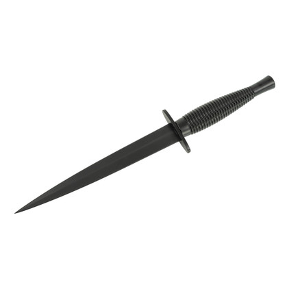 Inglis Fairbairn-Sykes dagger with leather sheath