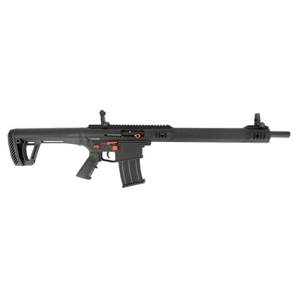 Right profile of TT-12 PRO semi-automatic shotgun showing T-1919 mag and ambi controls