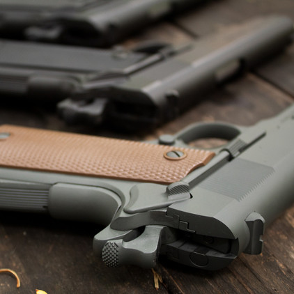 image of pistols for SDS Arms non-warranty firearm shipping service