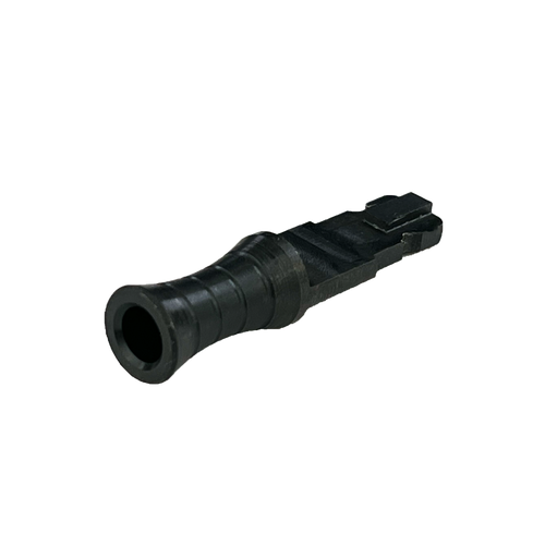 Tokarev TBP 12P charging handle close-up, black steel construction Tokarev TBP 12P charging handle close-up, black steel construction
