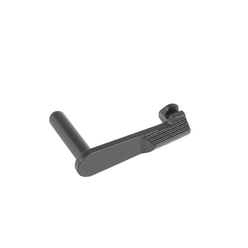 Tisas 1911 .45 ACP slide stop lever in matte black, side view Tisas 1911 .45 ACP slide stop lever in matte black, side view