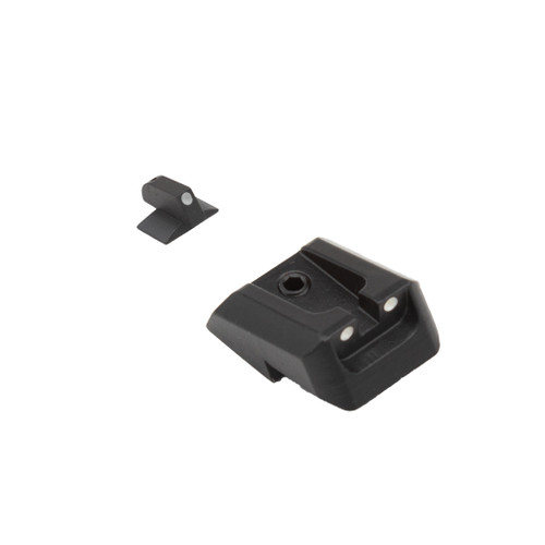 Upgrade your Tisas 1911 with this Novak-style 3 white dot dovetail sight set. Precision matte black assembly with roll pin included for easy targetin Upgrade your Tisas 1911 with this Novak-style 3 white dot dovetail sight set. Precision matte black assembly with roll pin included for easy targetin