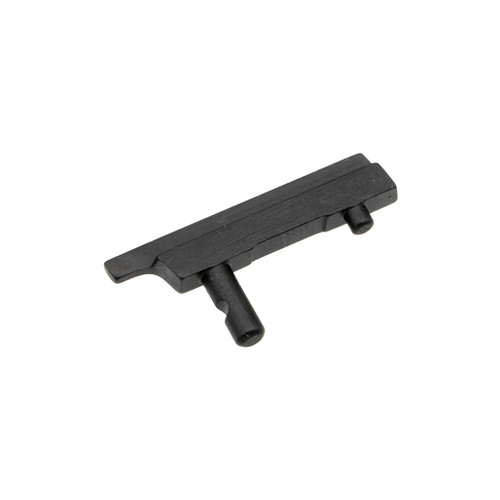 Close-up of matte black Tisas 1911 ejector detail Close-up of matte black Tisas 1911 ejector detail