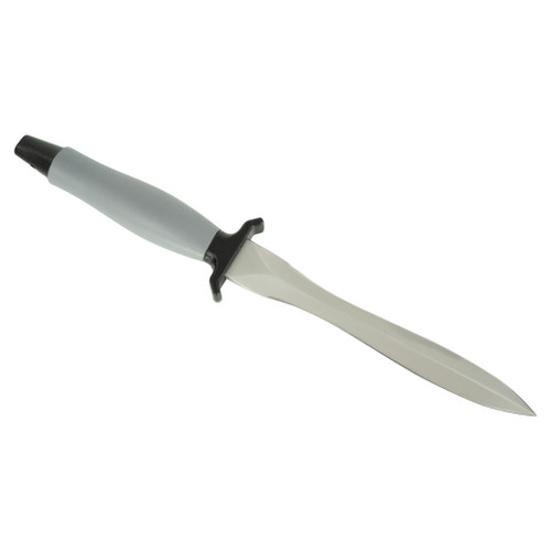 MAC MK II Knife angled showing satin 440C steel blade and Cerakote aluminum handle MAC MK II Knife angled showing satin 440C steel blade and Cerakote aluminum handle