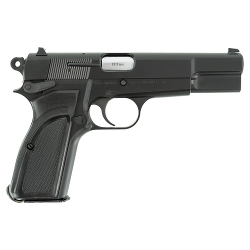 Right-side view of Inglis L9A1 Hi-Power with matte Cerakote® finish and polymer grips Right-side view of Inglis L9A1 Hi-Power with matte Cerakote® finish and polymer grips