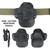 G-Code Paradigm Universal Fit Holster Small/Medium positioned outside waistband, showcasing outside carry setup.