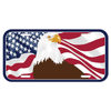 USA Eagle Flag Plastic License Plate