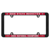 Ohio State Buckeyes 2024 National Football Champions Black Plastic License Plate Frame