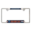 Denver Broncos Chrome Metal License Plate Frame