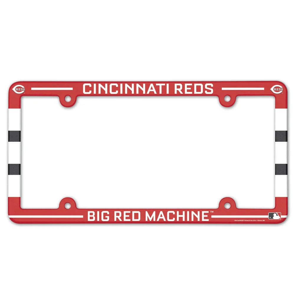 Cincinnati Reds Full Color Plastic License Plate Frame BIG RED MACHINE