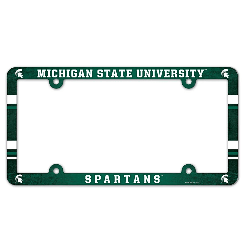 Michigan State University Spartans Full Color Plastic License Plate Frame