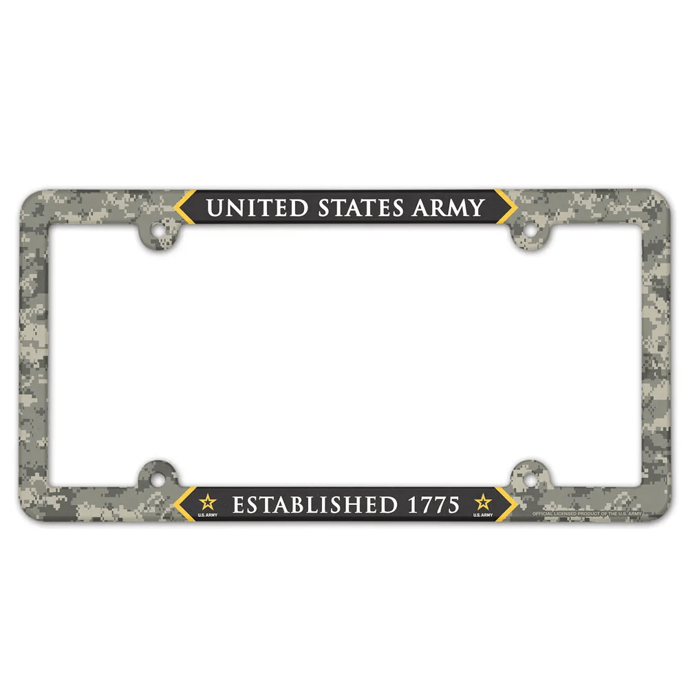 United States Army Camouflage Full Color Plastic License Plate Frame - Military