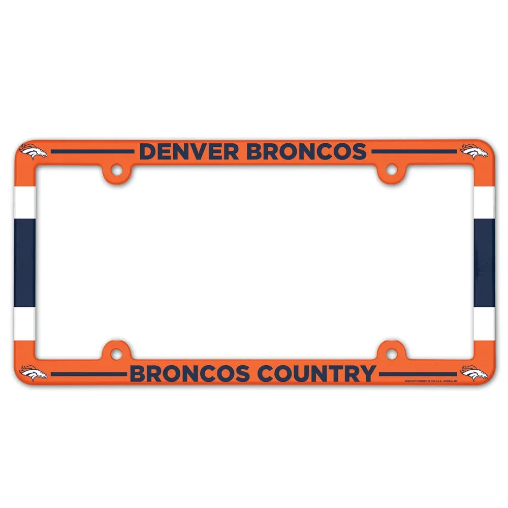 Denver Broncos Full Color Plastic License Plate Frame