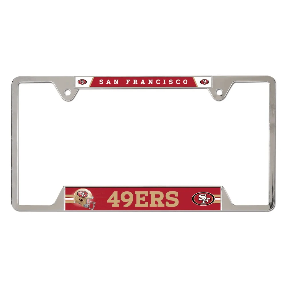 San Francisco 49ers Chrome Metal License Plate Frame