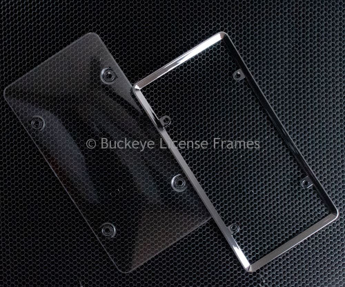 TUF COMBO Chrome Framed Clear Bubble Plate Cover