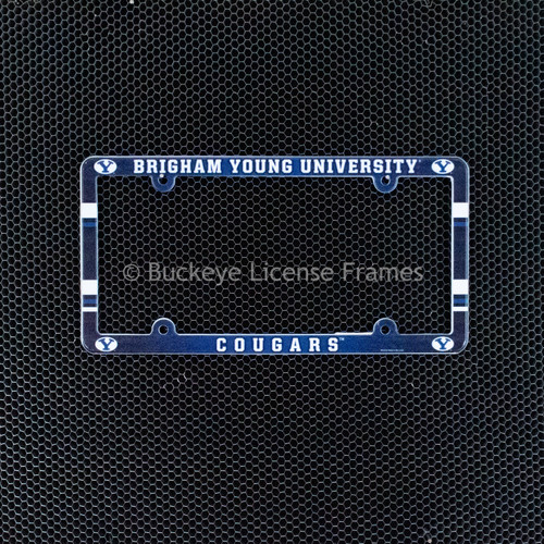 Brigham Young University Cougars Full Color Plastic License Plate Frame