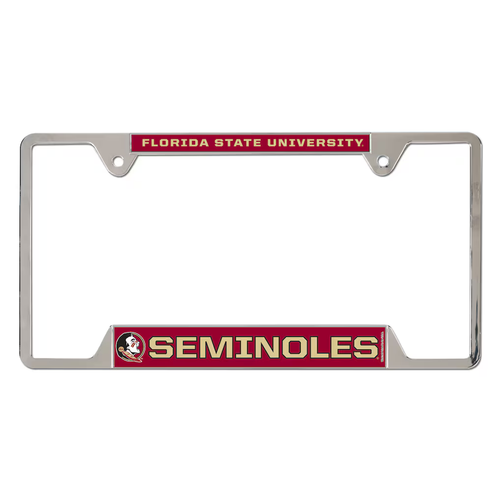 Florida State University Seminoles Chrome License Plate Frame - Metal