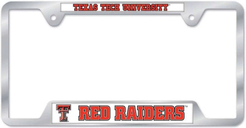 Texas Tech University Red Raiders Chrome License Plate Frame - Metal