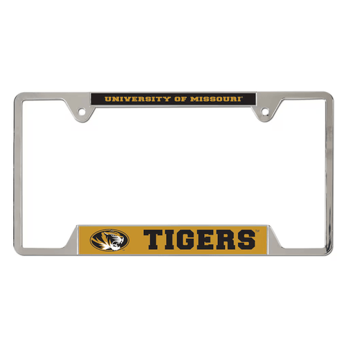 University of Missouri Tigers Chrome License Plate Frame - Metal