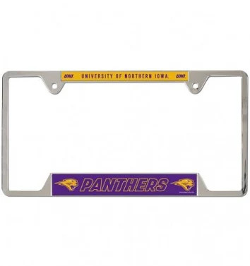 University of Northern Iowa Panthers Chrome License Plate Frame - Metal