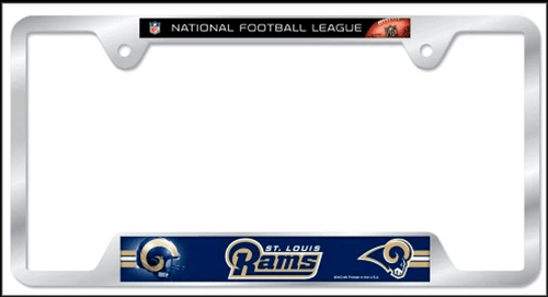 St. Louis Rams Chrome Metal License Plate Frame