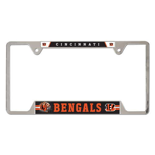 Cincinnati Bengals Chrome Metal License Plate Frame