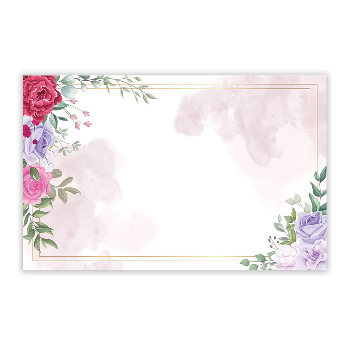 Pink & Purple Roses - 3.5 x 2.25 in.