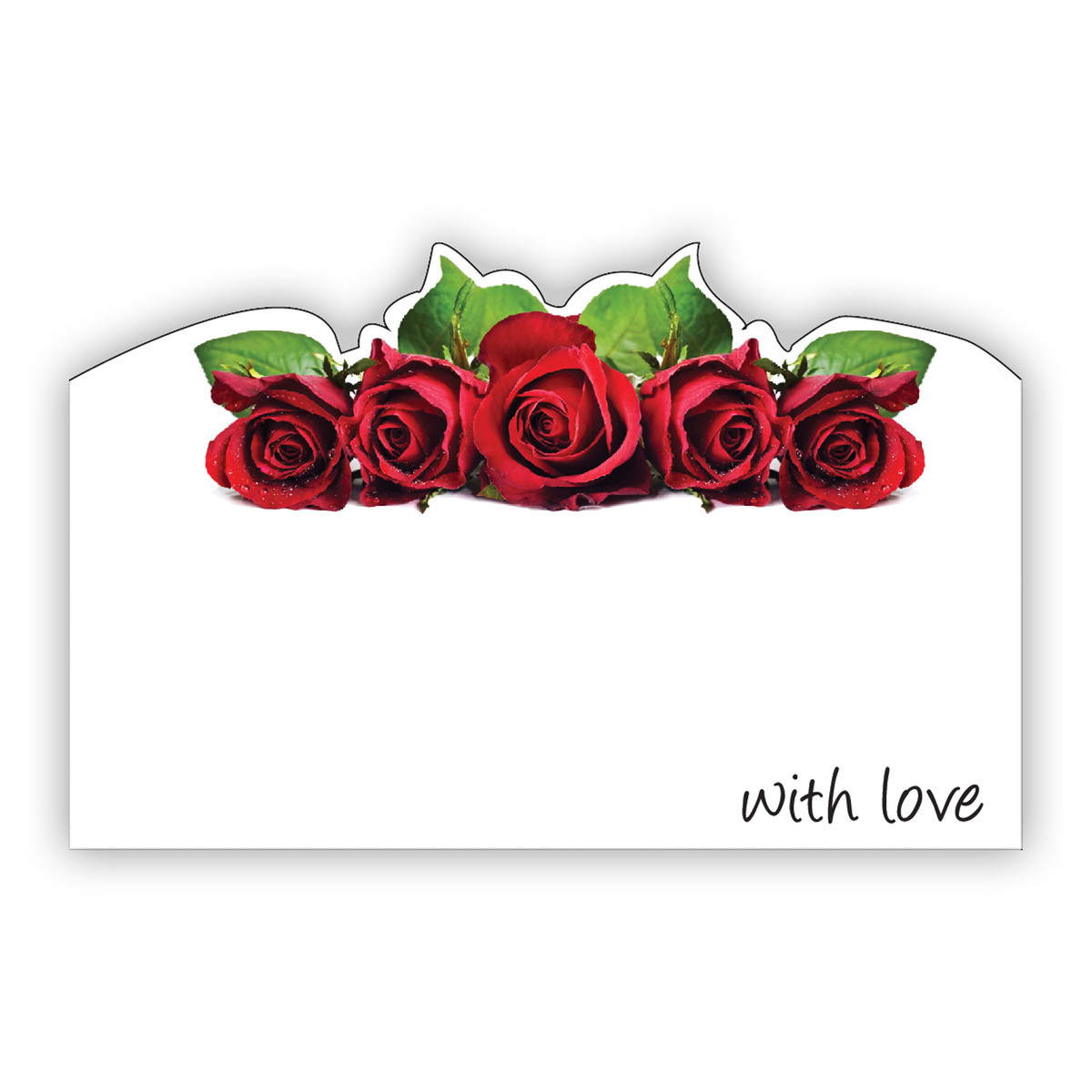 With Love Roses - 3.5 x 2.25 in.
