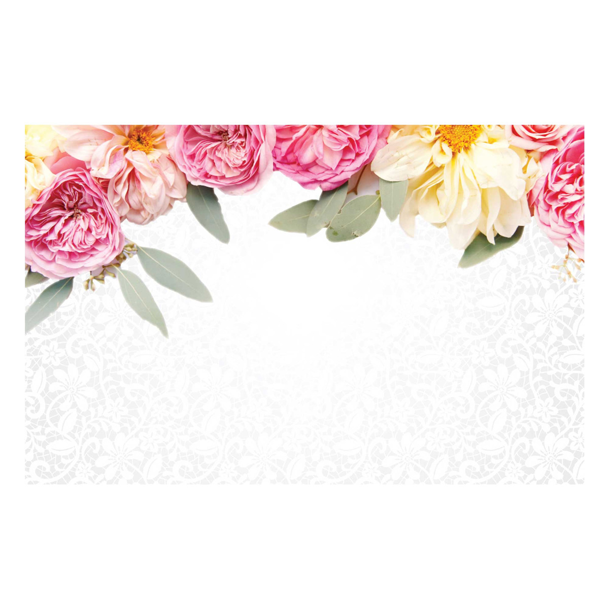 Pink/Yellow Flowers - 3.5 x 2.25 in.