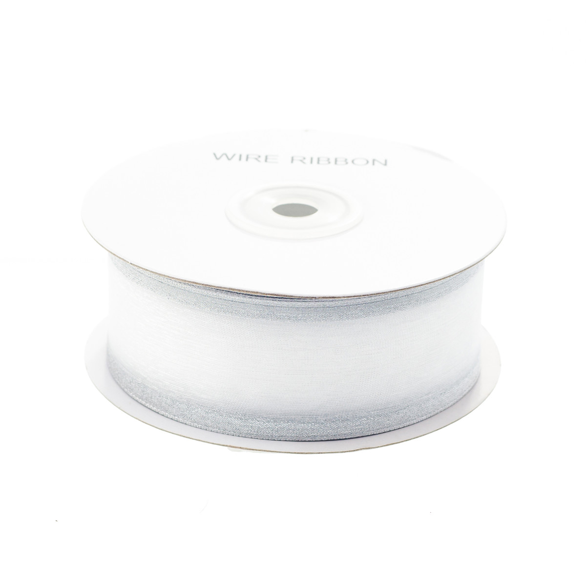 White w/Silver Edge - 1.5in x 25yd